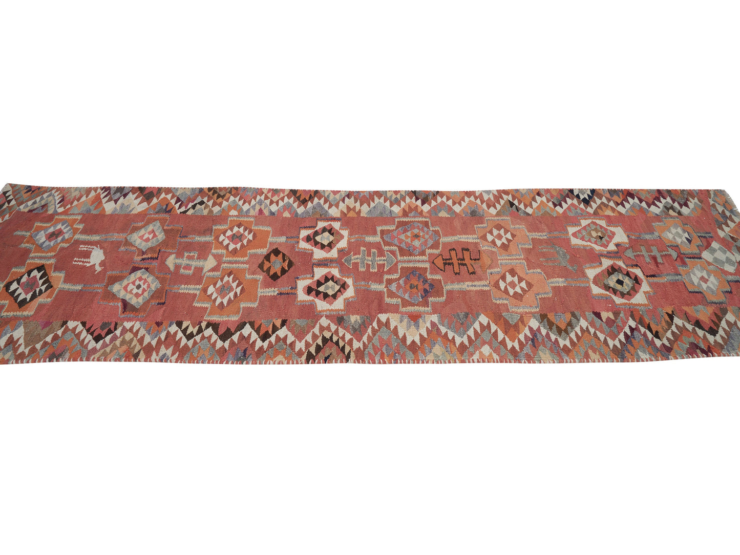 Turkish Runner, Vintage Runner, Anatolia Rug, Oushak Runner, Kitchen Runner, Bohemian Rug, Rug Runner 3x7, Handmade Runner Rug, 11389