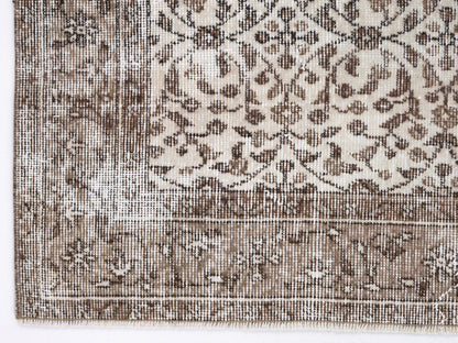 Oushak Rug, Vintage Handmade Rug, Area Muted Rug, Turkish Faded Unique Rug, Bohemian Eclectic Rug, Carpet Rug, Entryway Rug, Rug 4x7, 10344