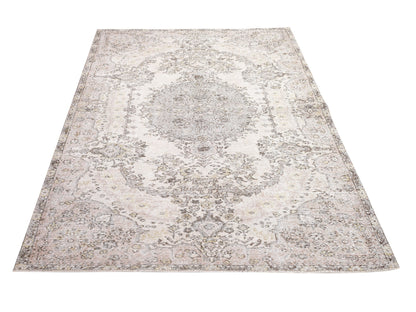 Primitive Rug, Oushak Handmade Rug, Area Faded Rug, Turkish Antique Rustic Rug, Wool Rug, Vintage Muted Rug, Kid Room Rug, Rug 5x9, 10356