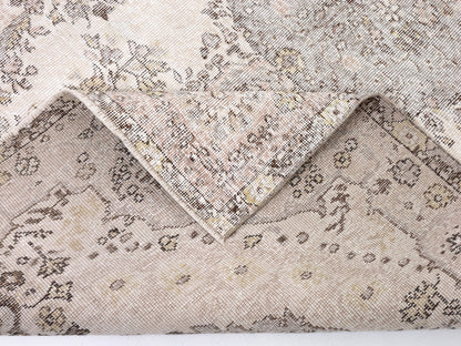 Primitive Rug, Oushak Handmade Rug, Area Faded Rug, Turkish Antique Rustic Rug, Wool Rug, Vintage Muted Rug, Kid Room Rug, Rug 5x9, 10356