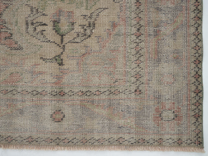 Turkish Handmade Area Rug, Vintage Oushak Rug, Anatolia Rug, Vintage Carpet, Neutral Floor Rug, Living Room Rug, Turkey Rug, Rug 6x10, 12129