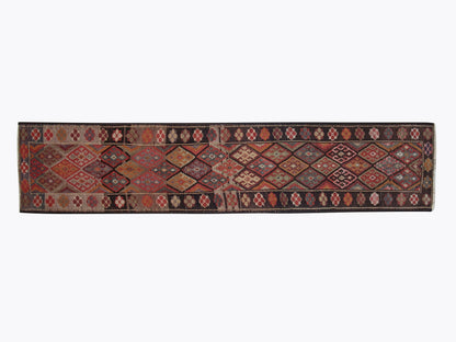 Turkish Runner, Bohemian Rug, Oushak Runner, Runner Rug 3x13, Vintage Runner, Long Runner, Rug Runner, Kilim Runner Rug, Narrow Rug, 12237