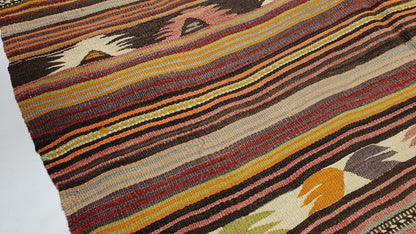 Kilim rug Anatolian ,Muted Vintage Kilim rug, Turkish Kilim rug Rustic, 5x8 Kilim rug ,Turkish Vintage Rug,Handmade rug, Primitive rug, 2929