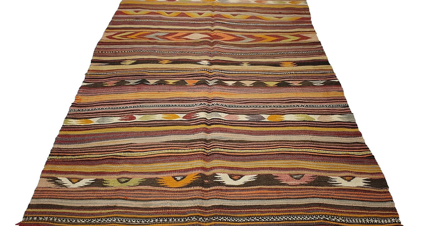 Kilim rug Anatolian ,Muted Vintage Kilim rug, Turkish Kilim rug Rustic, 5x8 Kilim rug ,Turkish Vintage Rug,Handmade rug, Primitive rug, 2929