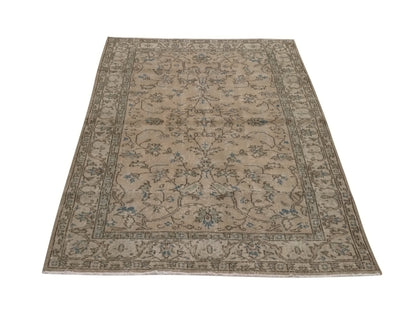 Floral Oushak rug, 4x7 Turkish rug, Carpet rug, Vintage rug 4x7, Area rug, Handmade rug, Antique rug, Turkish Carpet, Neutral rug, 8706