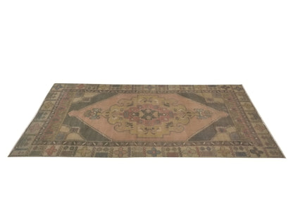 Vintage rug 4x8, Area rug 4x8, Entryway Turkish rug, Oushak Rug, One of a kind rug, Anatolian rug, Handmade rug, Oushak Carpet Rug 4x8, 8716