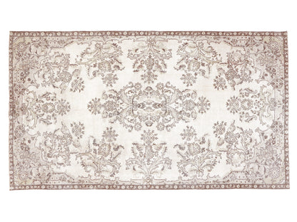 Oushak Rug, Turkish Rug, Vintage Handmade Rug, Neutral Area Rug,Bedroom Rug, Scandinavian Rug, Carpet Rug, Turkey Rug, Rug 5x9, 10384