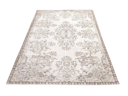 Oushak Rug, Turkish Rug, Vintage Handmade Rug, Neutral Area Rug,Bedroom Rug, Scandinavian Rug, Carpet Rug, Turkey Rug, Rug 5x9, 10384