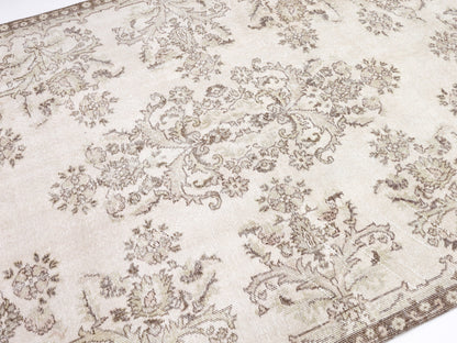 Oushak Rug, Turkish Rug, Vintage Handmade Rug, Neutral Area Rug,Bedroom Rug, Scandinavian Rug, Carpet Rug, Turkey Rug, Rug 5x9, 10384