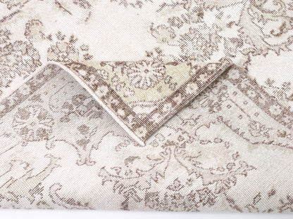 Oushak Rug, Turkish Rug, Vintage Handmade Rug, Neutral Area Rug,Bedroom Rug, Scandinavian Rug, Carpet Rug, Turkey Rug, Rug 5x9, 10384