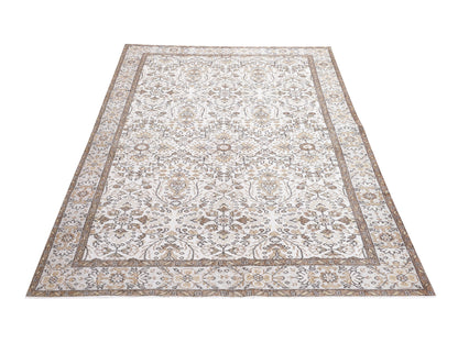 Primitive Rug, Vintage Oushak Rug, Turkish Handmade Rug, Bedroom Rug, Neutral Area Rustic Rug, Carpet Rug, Rug 5x9, Turkey Rug, 10388