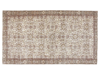 Primitive Rug, Vintage Handmade Rustic Rug, Turkish Faded Rug, Oushak Unique Rug, Rug 5x9, Neutral Area Floor Rug, Kid Room Rug, 10396