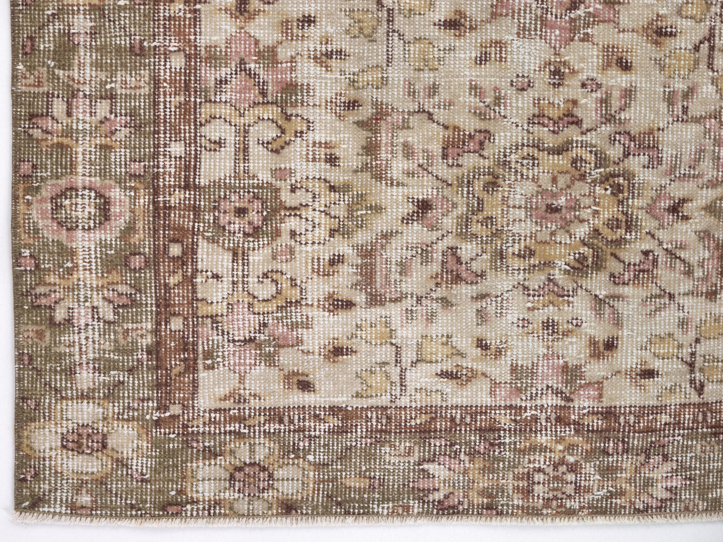 Primitive Rug, Vintage Handmade Rustic Rug, Turkish Faded Rug, Oushak Unique Rug, Rug 5x9, Neutral Area Floor Rug, Kid Room Rug, 10396