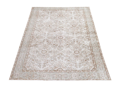 Living Room Rug, Contemporary Rug, Turkish Oushak Rug, Vintage Handmade Faded Rug , Neutral Area Rug, Turkey Rug, Rug 4x8, Carpet Rug, 10393