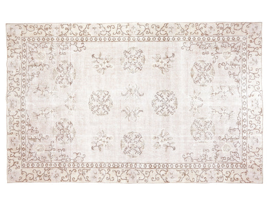 Scandinavian Rug, Turkish Vintage Rug, Oushak Handmade Unique Rug, Neutral Area Muted Rug, Bedroom Rug, Turkey Rug, Rug 6x9, 10403