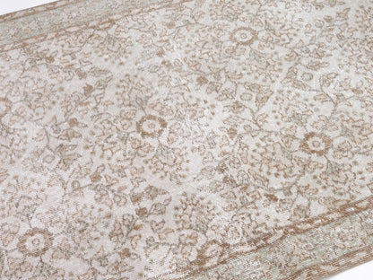 Living Room Rug, Contemporary Rug, Turkish Oushak Rug, Vintage Handmade Faded Rug , Neutral Area Rug, Turkey Rug, Rug 4x8, Carpet Rug, 10393