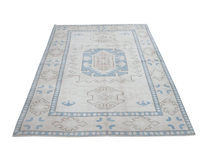 Turkish Vintage Oushak Rug, Handmade Area Eclectic Rug, Neutral Muted Rug, Bedroom Rug, Bohemian Rug, Carpet Rug, Rug 5x8, Turkey Rug, 12432