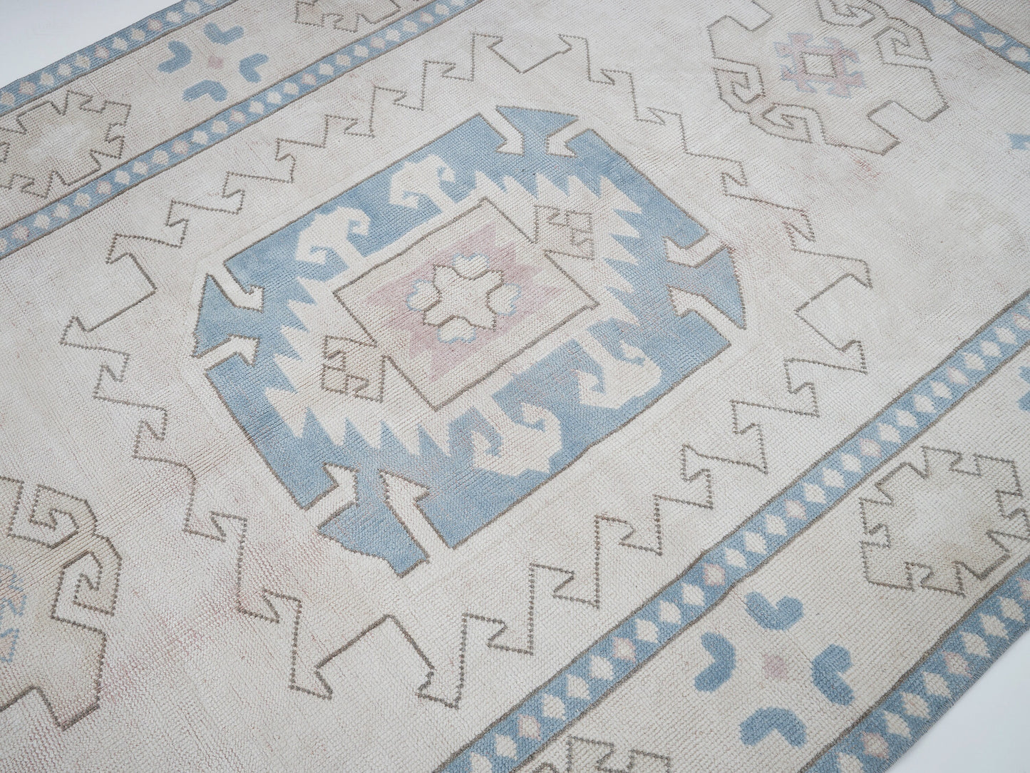 Turkish Vintage Oushak Rug, Handmade Area Eclectic Rug, Neutral Muted Rug, Bedroom Rug, Bohemian Rug, Carpet Rug, Rug 5x8, Turkey Rug, 12432