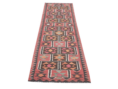 Turkish Runner, Oushak Runner, Handmade Runner Rug, Anatolia Rug, Vintage Runner, Hallway Runner, Kilim Runner Rug, Runner Rug 3x10, 11293