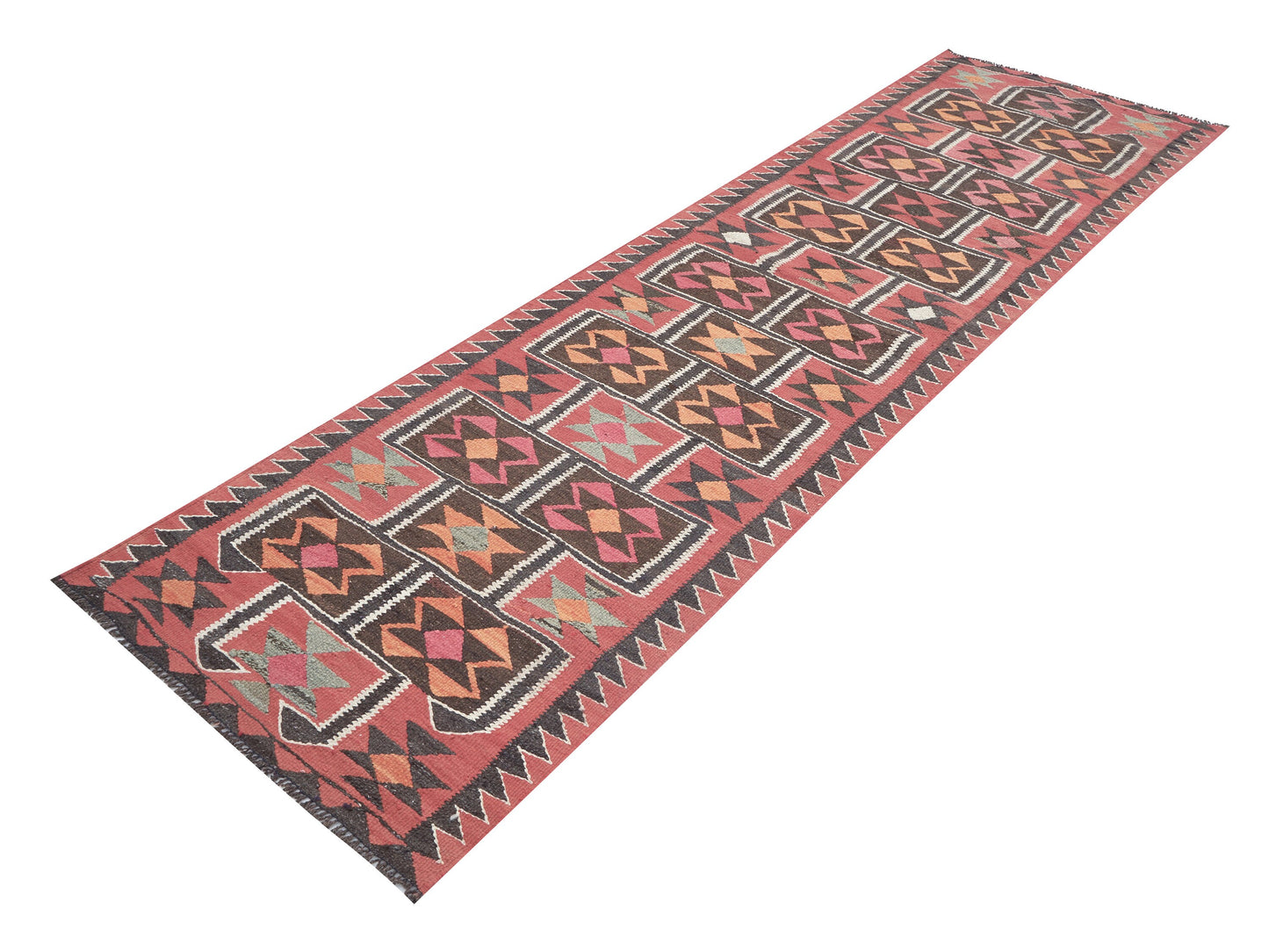 Turkish Runner, Oushak Runner, Handmade Runner Rug, Anatolia Rug, Vintage Runner, Hallway Runner, Kilim Runner Rug, Runner Rug 3x10, 11293