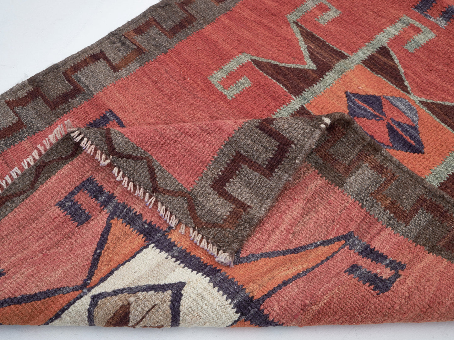 Turkish Handmade Runner Rug, Vintage Antique Runner Rug, Oushak Eclectic Runner Rug, Anatolia Rug, Kilim Runner Rug, Runner Rug 3x11, 11301