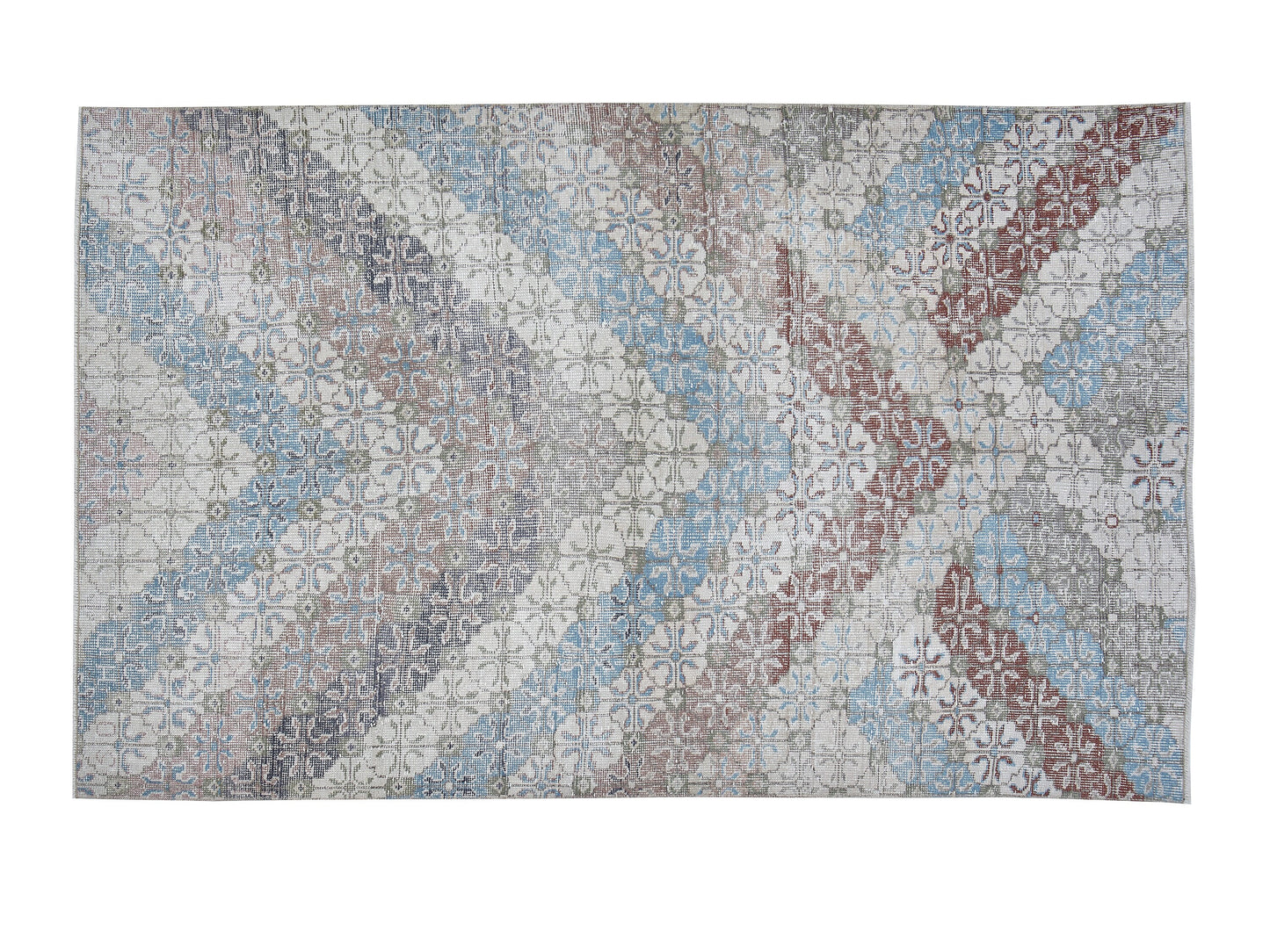 Oushak Vintage Rug, Turkish Handmade Area Rug, Neutral Muted Rug, Contemporary Decor, Turkey Rug, Oushak Carpet, Office Rug, Rug 4x7, 12451