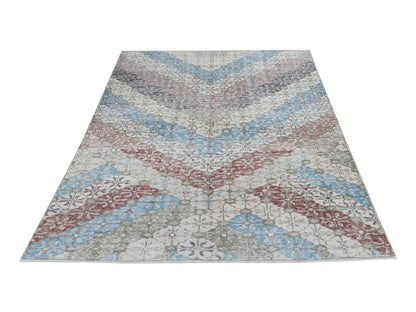 Oushak Vintage Rug, Turkish Handmade Area Rug, Neutral Muted Rug, Contemporary Decor, Turkey Rug, Oushak Carpet, Office Rug, Rug 4x7, 12451