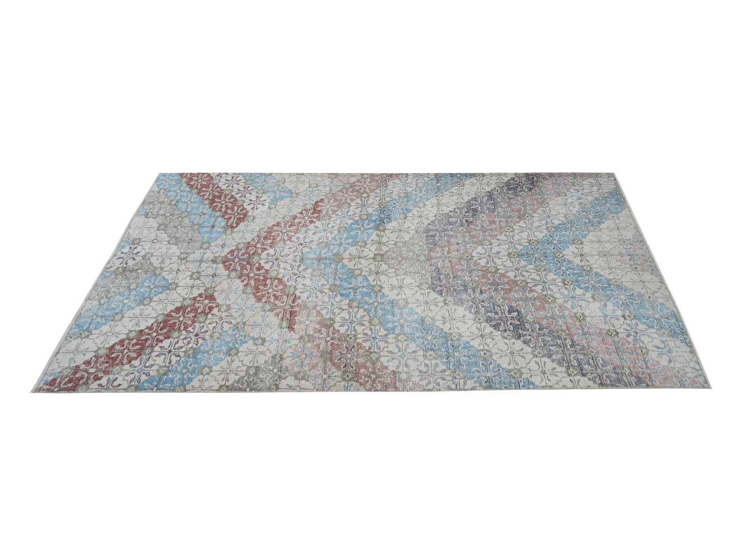 Oushak Vintage Rug, Turkish Handmade Area Rug, Neutral Muted Rug, Contemporary Decor, Turkey Rug, Oushak Carpet, Office Rug, Rug 4x7, 12451