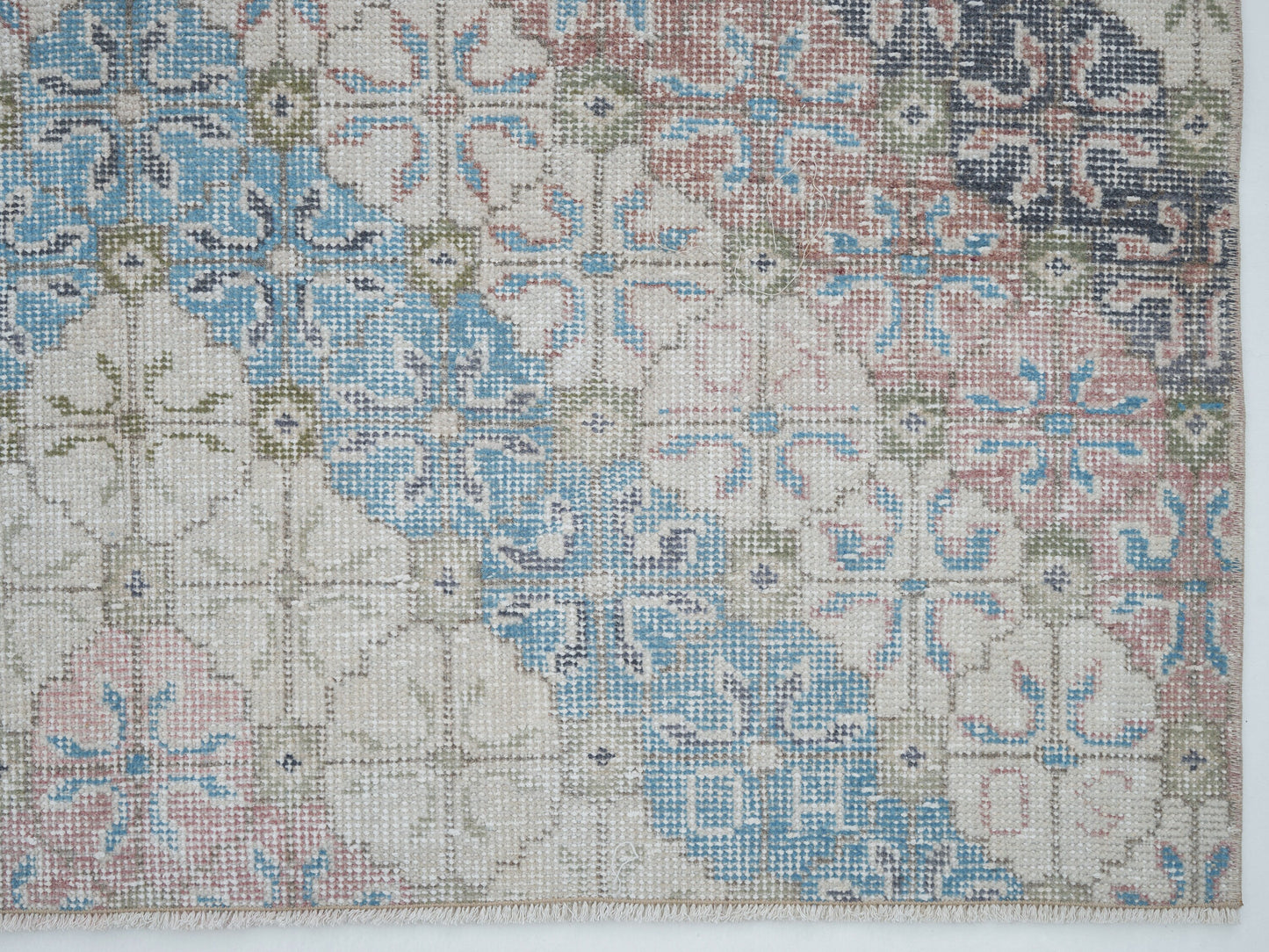 Oushak Vintage Rug, Turkish Handmade Area Rug, Neutral Muted Rug, Contemporary Decor, Turkey Rug, Oushak Carpet, Office Rug, Rug 4x7, 12451