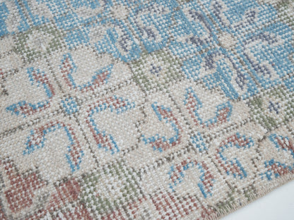 Oushak Vintage Rug, Turkish Handmade Area Rug, Neutral Muted Rug, Contemporary Decor, Turkey Rug, Oushak Carpet, Office Rug, Rug 4x7, 12451