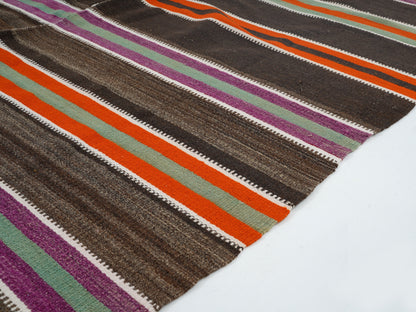Turkish Handmade Kilim Rug, Vintage Eclectic Kilim Rug, Area Antique Kilim Rug, Living Room Rug, Kilim Rug 5x9, Bohemian Rug, 12785