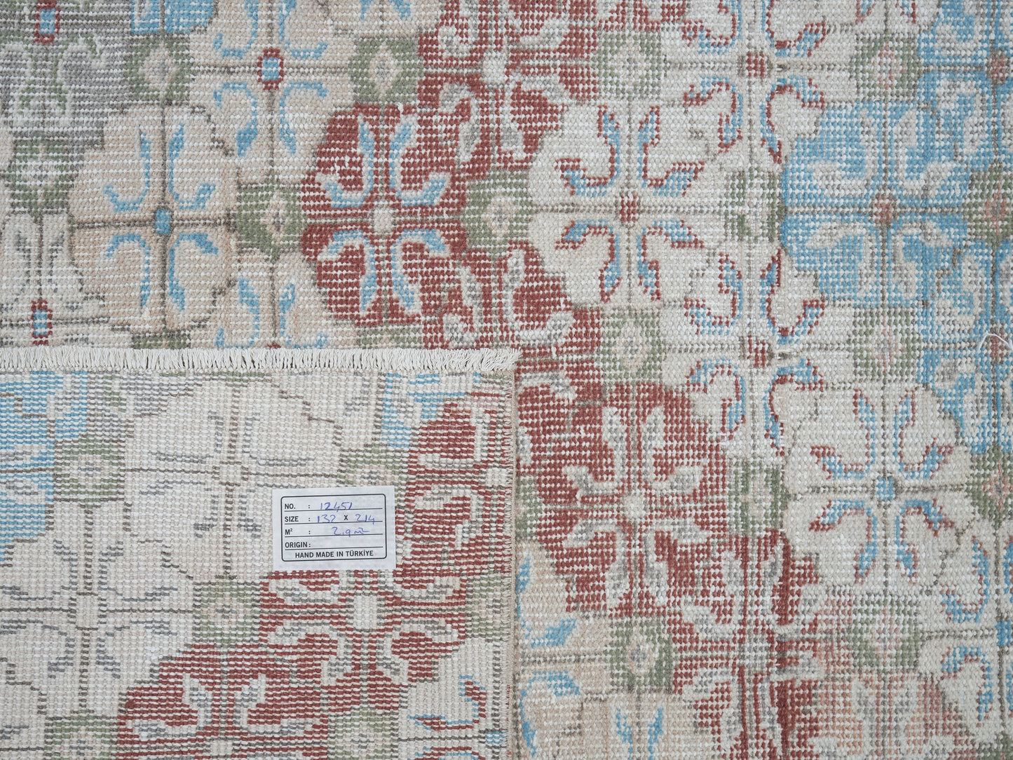 Oushak Vintage Rug, Turkish Handmade Area Rug, Neutral Muted Rug, Contemporary Decor, Turkey Rug, Oushak Carpet, Office Rug, Rug 4x7, 12451