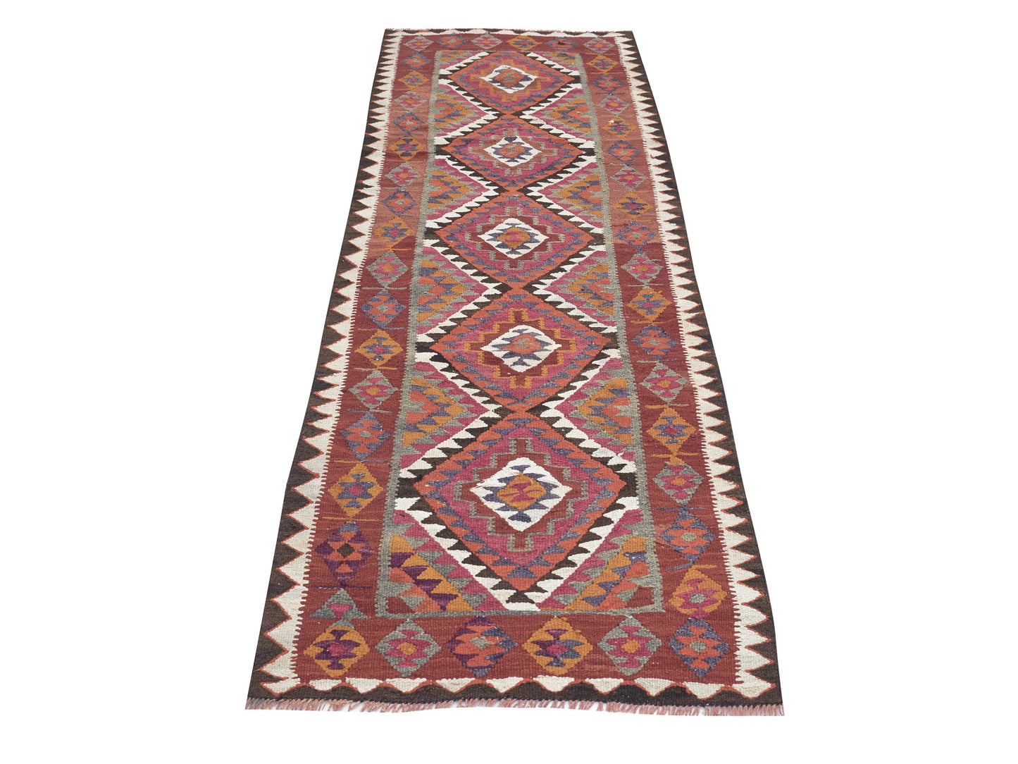 Oushak Vintage Runner Rug, Turkish Antique Runner Rug, Handmade Eclectic Runner Rug, Hallway Runner, Bohemian Rug, Runner Rug 3x10, 11285