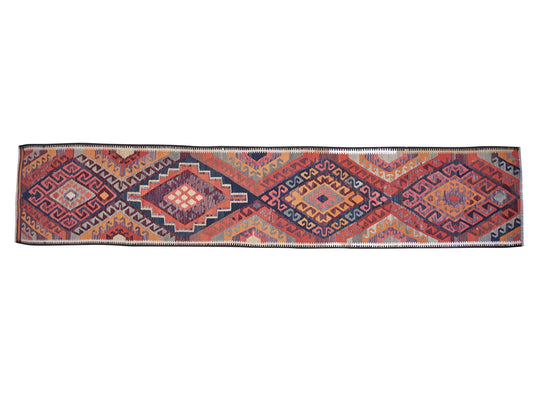 Rug Runner 3x15, Turkish Handmade Runner Rug, Vintage Runner, Oushak Faded Runner Rug, Anatolia Rug, Kilim Runner Rug, Bohemian Rug, 11329