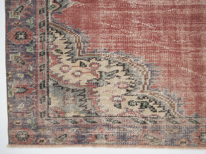 Vintage Handmade Area Rug, Turkish Oushak Antique Rug, Neutral Faded Rug, Living Room Rug, Turkey Rug, Bohemian Rug, Rug 6x8, 12115