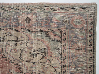 Vintage Oushak Rug, Turkish Handmade Rug, Area Antique Rug, Anatolia Rug, Kid Room Rug, Neutral Faded Rug, Bohemian Rug, Rug 6x9, 12137