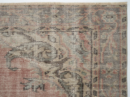 Oushak Area Rug, Vintage Handmade Rug, Turkish Antique Rug, Neutral Floor Rug, Living Room Rug, Turkey Rug, Vintage Carpet, Rug 5x8, 12141