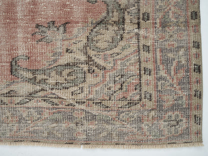 Oushak Area Rug, Vintage Handmade Rug, Turkish Antique Rug, Neutral Floor Rug, Living Room Rug, Turkey Rug, Vintage Carpet, Rug 5x8, 12141