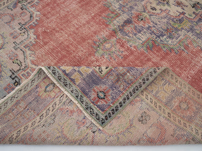 Carpet Rug, Area Vintage Rug, Turkish Handmade Rug, Oushak Antique Rug, Bedroom Rug, Bohemian Rug, Anatolia Rug, Turkey Rug, Rug 6x10, 12131