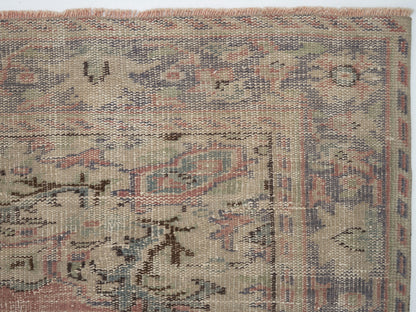 Turkish Oushak Rug, Vintage Area Rug, Handmade Antique Rug, Anatolia Rug, Neutral Floor Rug, Bohemian Rug, Turkey Rug, Rug 6x9, 12135