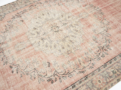 Carpet Rug, Area Rug, Vintage Rug, Oushak Rug, Turkish Rug, Handmade Rug, Neutral Rug, Bedroom Rug, Turkey Rug, Rug 6x9, Bohemian Rug, 11532