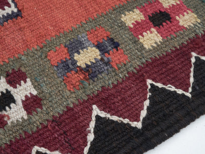 Handmade Runner Rug, Turkish Vintage Runner Rug, Oushak Faded Runner Rug, Kitchen Runner, Bohemian Rug, Runner Rug 3x10, Kilim Runner, 11292