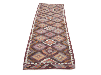 Turkish Vintage Runner Rug, Handmade Unique Runner Rug, Oushak Antique Runner Rug, Bohemian Rug, Anatolia Rug, Runner Rug 3x10, 11290