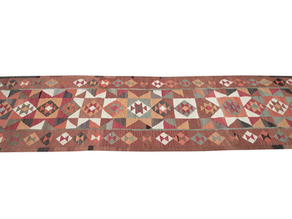 Runner Rug 3x10, Oushak Vintage Runner Rug, Turkish Antique Runner Rug, Handmade Eclectic Runner Rug, Hallway Runner, Bohemian Rug, 11289