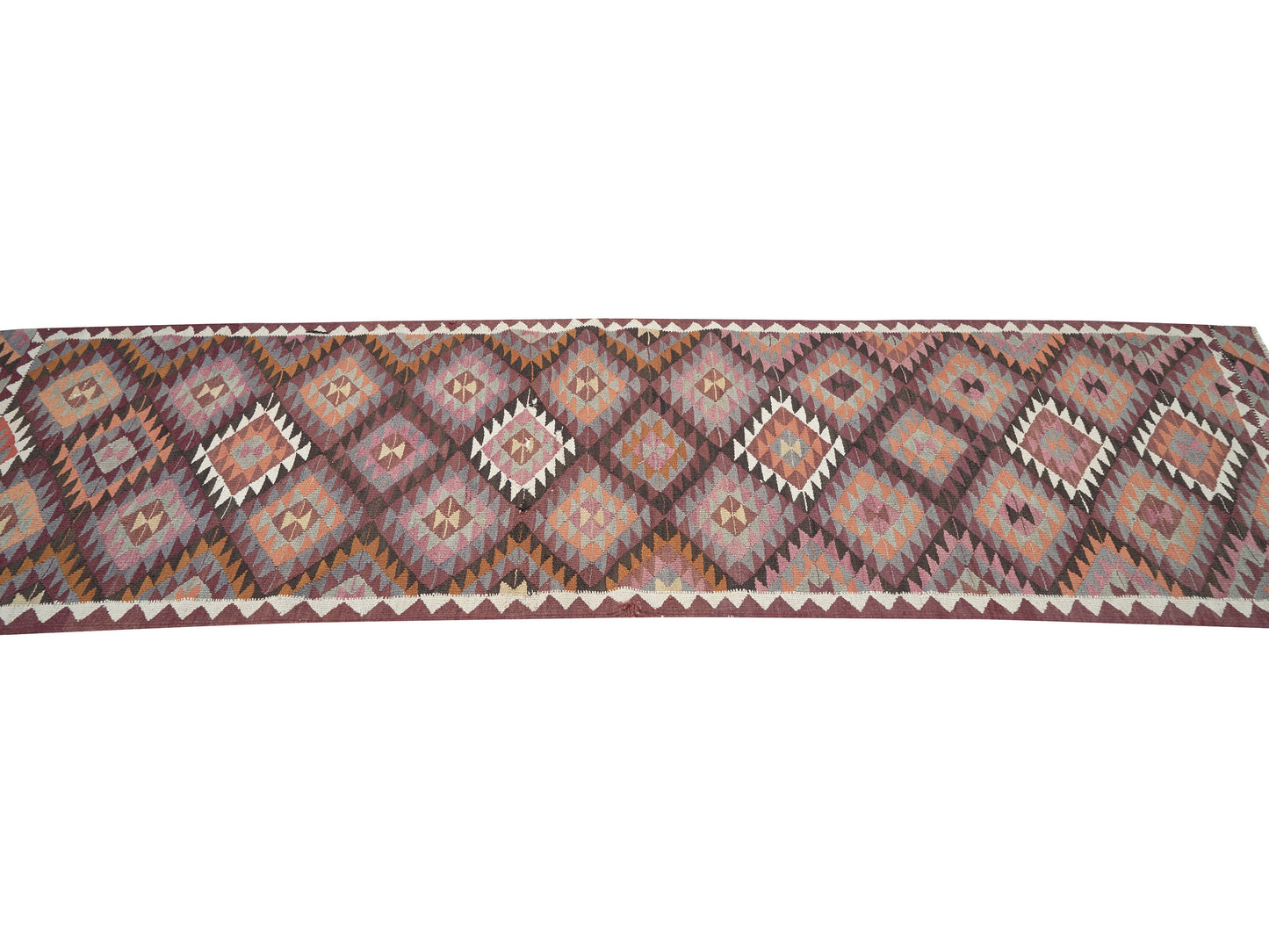 Turkish Vintage Runner Rug, Handmade Unique Runner Rug, Oushak Antique Runner Rug, Bohemian Rug, Anatolia Rug, Runner Rug 3x10, 11290