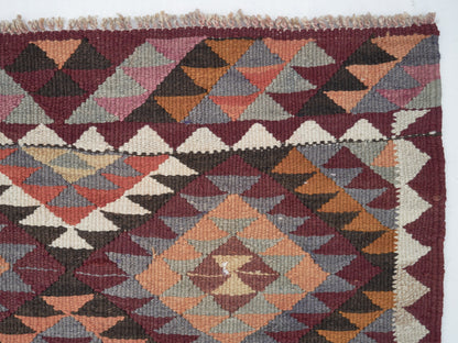 Turkish Vintage Runner Rug, Handmade Unique Runner Rug, Oushak Antique Runner Rug, Bohemian Rug, Anatolia Rug, Runner Rug 3x10, 11290