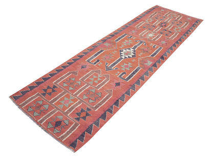 Kilim Runner Rug, Turkish Vintage Runner Rug, Handmade Runner Rug, Oushak Eclectic Rug, Anatolia Rug, Kitchen Runner, Runner Rug 3x11, 11288