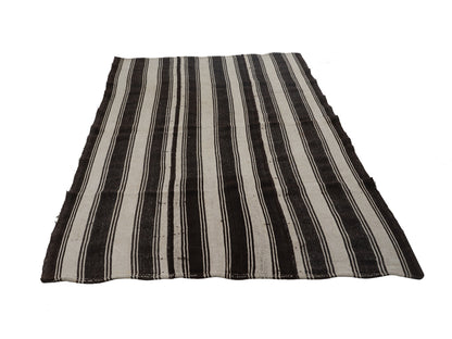 Turkish Vintage Kilim Rug, Handmade Kilim Rug, Area Striped Kilim Rug, Office Rug, Farmhouse Decor, Kilim Rug 6x10, Rug Kilim, 12821