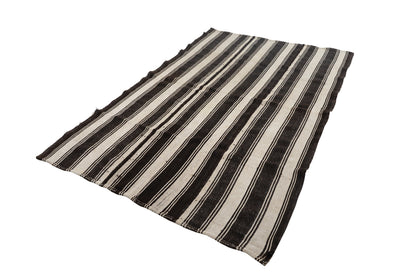 Turkish Vintage Kilim Rug, Handmade Kilim Rug, Area Striped Kilim Rug, Office Rug, Farmhouse Decor, Kilim Rug 6x10, Rug Kilim, 12821