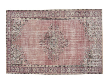 Turkey Rug, Area Vintage Rug, Turkish Handmade Rug, Oushak Faded Rug, Living Room Rug, Anatolia Rug,Bohemian Rug, Rug 6x8, Carpet Rug, 12064